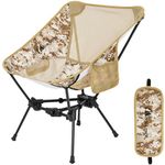 MOON LENCE Camouflage Camping Chair Backpacking Chair - The 4th Generation Ultralight Folding Chair - Compact, Lightweight Foldable Chairs for Hiking Mountaineering Beach (Desert Camo)