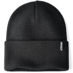 FURTALK Womens Knit Beanie Hat Acrylic Winter Hats for Women Men Soft Warm Unisex Cuffed Beanie Black