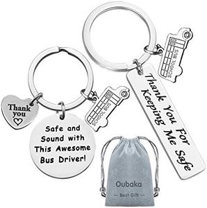 Bus Driver Keychain Gift,Bus Driver Appreciation Gift Bus Driver Thank You Gift Safe and Sound with This Awesome Bus Driver!&Thank You For Keeping Me Safe