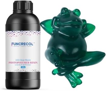 FUNCRECOL 3D Printer Resin 1KG, High Transparent Fast UV-Curing 405nm 3D Resin for LCD/DLP/MSLA Resin 3D Printer, Low Odor High Precision 3D Printing Resin Clear Green