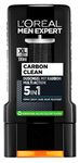 L'Oréal Men Expert Carbon Clean Shower Gel Cleanses Sensitive Men Skin (Face, Body and Hair) Moisturises Masculine Spicy Fragrance (1 x 300 ml)