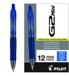 Pilot, G2 Mini Premium Rolling Ball Gel Pens, Fine Point 0.7mm, Blue, Pack of 12