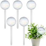 RZJSLSHANHAI 6Pcs Large Iridescent Glass Watering Bulb Self-Watering Globe,Colorful Plant Watering Device Flower Watering Spike Garden Waterer Automatic Watering Ball for Vacation Plant Indoor&Outdoor