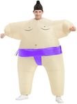 JYZCOS Inflatable Adult Sumo Wrestler Suits Wrestling Fancy Dress Halloween Costume One Size Fits Most