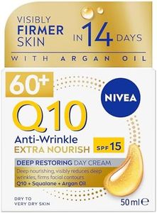 NIVEA Q10 Anti-Wrinkle Nourishing Day Cream SPF 15 50ml | Anti-Ageing Face Moisturiser | With Q10 & Argan Oil | Lasting 24-Hour Nourishment | Firms Skin | Reduces Signs of Aging