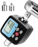 GOYOJO Digital Torque Wrench Adapter - Precision Electronic Torque Tool Converter and Meter with LCD Display, Includes 1/2", 1/4", 3/8" Adapters for Automotive, Biking, DIY & Home Repairs (200N.m)