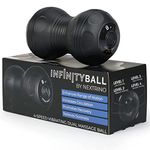 InfinityBall 4-Speed Vibrating Massage Ball - Lacrosse Balls Meet a Vibration Foam Roller! - High Intensity for Recovery, Mobility, Pliability Training & Deep Tissue Sports Therapy