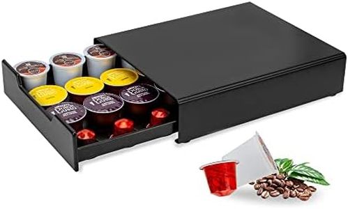 Miuly K-cup Drawer Organizer,20 Capacity K Cup Storage, Coffee Pod Drawer compatible with K Cup, Originaline and Dolce Gusto