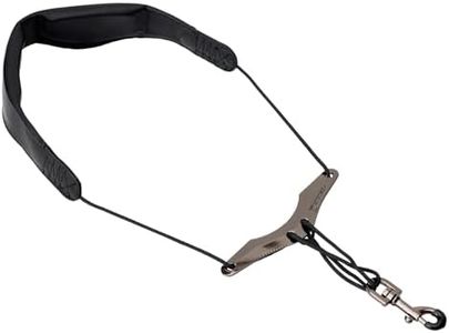 Pro Tec LC305M 24-Inch Leather - Less-Stress Saxophone Neck Strap with Metal Snap,Black, Tall
