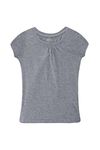 French Toast Toddler Girls' Short Sleeve Crew Neck T-Shirt, Heather Grey, 3T