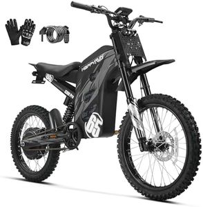 HAPPYRUN G300 Pro Electric Dirt Bike for Adults, 6500W Motor - 45° Slope, 50 MPH and 60-Mile Range 72V/30Ah Removable Battery, Hydraulic Brakes & Full Suspension Electric Motorcycle (Black)