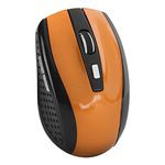 VBESTLIFE Wireless Mouse, 2.4G Ergonomic Optical Mouse for Laptop, PC, Computer, Notebook, 6 Buttons, 1600 DPI, 3 Adjustable Speed (orange)