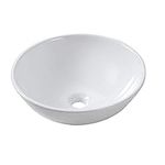 Lordear 13x13 Round Bowl Modern Bathroom Above White Porcelain Ceramic Vessel Vanity Sink Art Basin