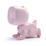jomparis Digital Dynamic Dinosaur Bedroom Alarm Clock with Night Light Gift for Kids Boys Girls Students -Pink