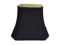 Royal Designs Rectangle Cut Corner Lamp Shade, Black, (6 x 8) x (9 x 14) x 10.5