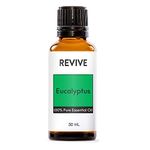 REVIVE Essential Oils EUCALYPTUS 30 ml - 100% Pure Therapeutic Grade, For Diffuser, Humidifier, Massage, Aromatherapy, Skin & Hair Care - Cruelty Free - Unrefined Oils With No Fillers