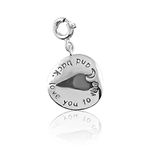 FOURSEVEN Jewellery 925 Sterling Silver I Love You to the Moon and Back Charm Pendant, Fits in Bracelets, Chains and Necklace for Women and Girls Valentines Day Gifts