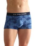 U.S. POLO ASSN. Men's Cotton Blend Classic Printed Trunks (Pack of 1) (OET03-PR_Navy