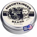 Mustache Wax by Mountaineer Brand - All-Natural, No Residue, Clear and Easy to Use, 2 oz Tin (WV Citrus & Spice) by Mountaineer Brand