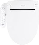 Blooming NB-1360E Bidet Toilet Seat - Smart Toilet Seat with Stainless Steel Nozzle, Warm Water, Dryer, Heated Seat, Sittable Lid, LED Nightlight - Elongated with Remote Control (Panel/Elongated)