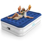 iDOO Air Mattress Full with Built in Pump, Blow up Mattress Full Size, Upgraded Inflatable Mattress for Camping Home and Guest Bed, Fast Inflation, Comfort Portable Air Bed, Colchones Inflables