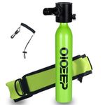 OIOEEP 0.5L Mini Scuba Diving Tank, 0.5L Dive Portable Lung Tank, 5-10 Minutes Underwater Breathing System for Family, Party and Trip Diving Kit(Green)