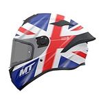 MT Full Face Motorcycle Helmet. ECE 22.06. Targo S - Britain - Red White Blue