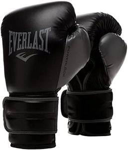 Everlast Powerlock2 Training Gloves, 16oz, Black/Grey