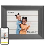 Aura Mason WiFi Digital Picture Frame | The Best Digital Frame for Gifting | Send Photos From Your Phone | Quick, Easy Setup in Aura App | Free Unlimited Storage | Graphite