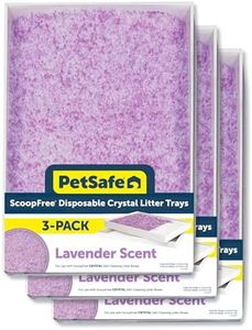 PetSafe ScoopFree Crystal Cat Litter Tray Refills (3-Pack),Compatible with ScoopFree Crystal Litter Boxes,Rapid Odor Elimination, Leak Protection, Lavender Scent