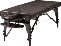 Master Massage Portable Massage Table Supreme, 79cm in Chocolate, 7.6 cm Memory Cushion, with Facehole, Full Massage Table Package