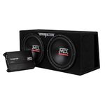 MTX Audio TNP212DV Dual 12" Subwoofer Vented Enclosure with Amplifier, Black