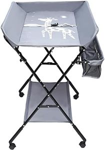 Foldable Changing Table Baby Mobile Changing Unit for Children 25kg Portable Folding Adjustable Changing Tables Newborn Care Baby Furniture Diaper Organizer Black