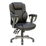 TygerClaw TYFC2314 High Back Bonded Leather Executive Chair, Black