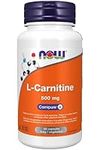 NOW L-carnitine, 500mg, 60 Veg Capsules 60 Count