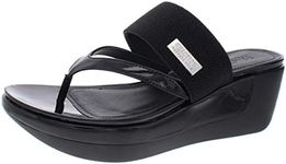 Kenneth Cole Reaction Women's Pepea Cross Platform Wedge Sandal, Black, 10