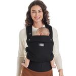 Momcozy Baby Carrier Newborn to Toddler - Ergonomic, Cozy and Lightweight Infant Carrier for 7-44lbs, Effortless to Put On, Ideal for Hands-Free Parenting, Enhanced Lumbar Support, Black