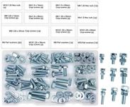 T.K.Excellent Hex Bolts M6 M8 M10 and Hex Nuts and Washers Set Kit,128 Pcs
