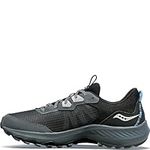 Saucony Men's Aura TR GTX Trail Running Shoe, Shadow/Black, 10.5 US