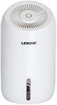 Lenoxx Thermo-Electric Peltier Dehumidifier - 300ml/Day Capacity, 900ml Tank, Compact Design, LED Indication, Silent Operation - Efficient Moisture Removal - White