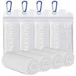 Sukeen 4 Pack Cooling Towels (40"x12") Cool Towel, Cold Towel, Microfiber Soft Breathable Chilly Ice Towel for Yoga,Sport,Running,Gym,Workout,Camping,Fitness,Workout & More Activities