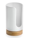 Viosuniu (2nd Generation) Ceramic Bathroom Dixie Cup Dispenser - Holds 3 oz Disposable Paper Holder for Rinsing Cups on Bathroom Vanity Countertops (White, 5oz x1)