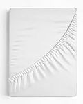 DREAMCARE Fitted Sheet Queen - Deep Pocket up to 15in - Queen Bed Sheet - Hotel Luxury Queen Bedding - Ultra Soft Brushed Microfiber - Shrink & Fade Resistant - (Queen, White)