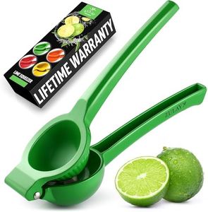 Zulay Metal Lime Squeezer – Heavy-Duty Citrus Juicer for Maximum Juice Extraction – Easy Manual Press for Limes & Lemons – Durable & Ergonomic Hand Juicer - Green