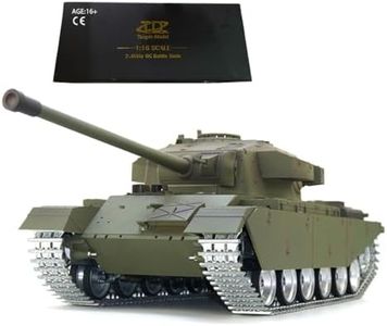 Goekhyrani 1/16 Scale RC British MK5 Centurion Tank, 2.4GHz Remote Control Military Vehicle Model with Infrared Combat Battle System, Army Green, Professional Version