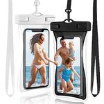 WenYa Waterproof Phone Cases for Swimming, 2 Pack IPX8 Waterproof Phone Pouches with Air Bag for iPhone 15 14 13 12 Plus Pro Max, Samsung W24 23 S24 23 S22+ Z Uitra FE up to 7.2"