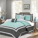 Sweet Home Collection Comforter Set, Aqua, King