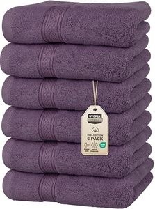 Utopia Towels Premium Plum Hand Towels - 100% Combed Ring Spun Cotton, Ultra Soft and Highly Absorbent, 600 GSM Exrta Large Hand Towels 16 x 28 inches, Hotel & Spa Quality Hand Towels (6-Pack)