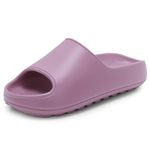 DOCTOR EXTRA SOFT Women's Classic Ultra Soft Sliders/Slippers With Cushion Footbed For Adult|Comfortable&Light Weight| Stylish&Anti-Skid| Waterproof&Everyday Flip Flops For Ladies/Girls D-508,Purple