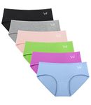 Cholewy Womens Underwear Multipack - Soft and Stretchy Ladies Knickers Comfortable Cotton Pants for Women, Ideal for Daily Wear (Pack of 6)